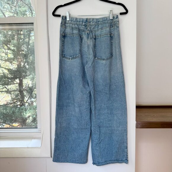 Rag & Bone Miramar Cotton Sweatpant Jeans Wide Leg Pant Light Blue Small - Picture 7 of 11